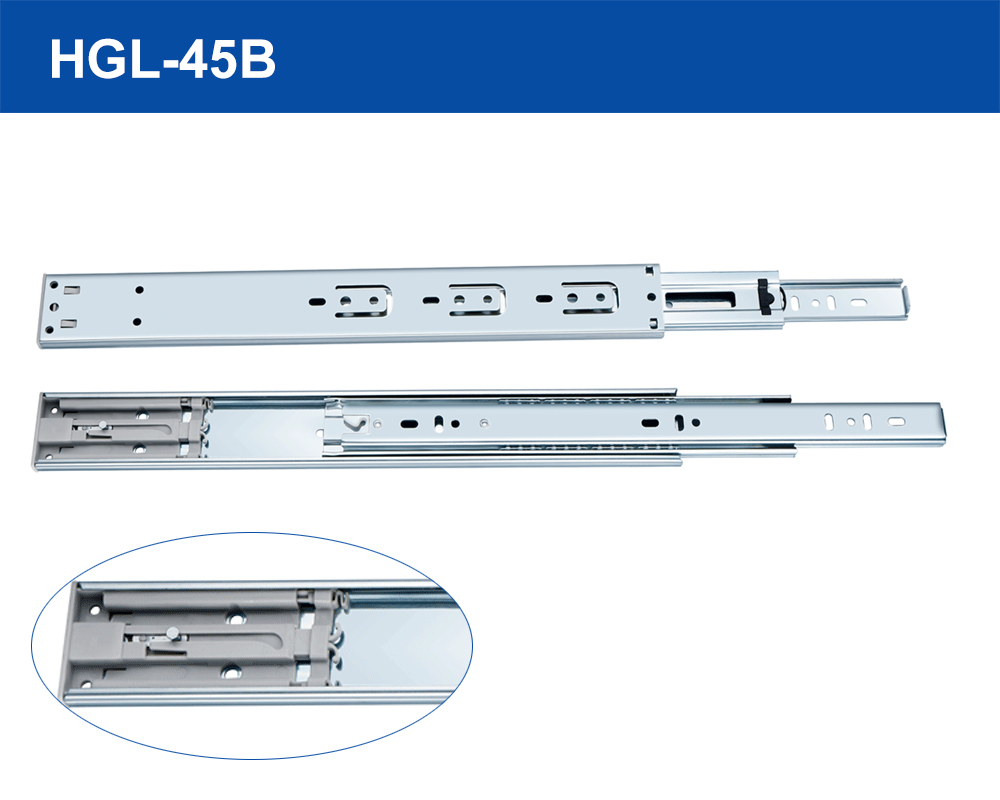 Push To Open Drawer Slides, 3 Folded
