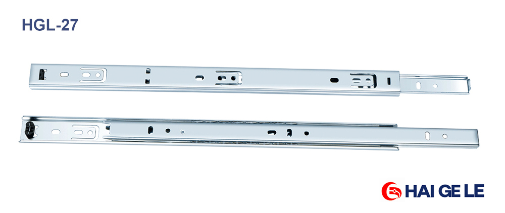 Drawer Slide, 2 folded, 27mm